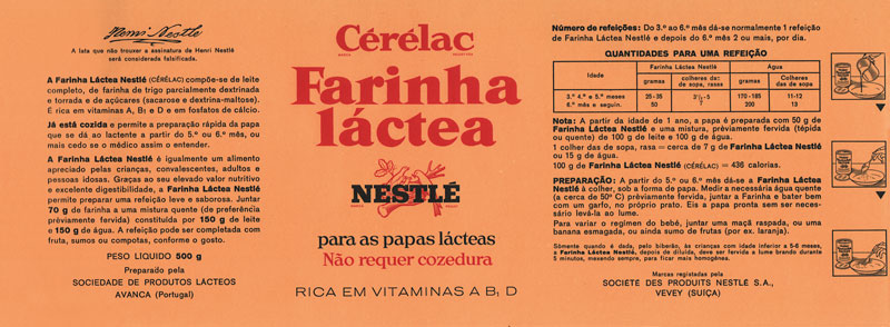 FARINHA LÁCTEA NESTLÉ é rebaptizada em Portugal como CERELAC 1964